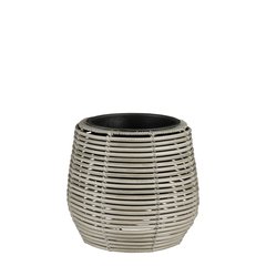   Cesena pot rond gris cl. Gris argent 28x26cm