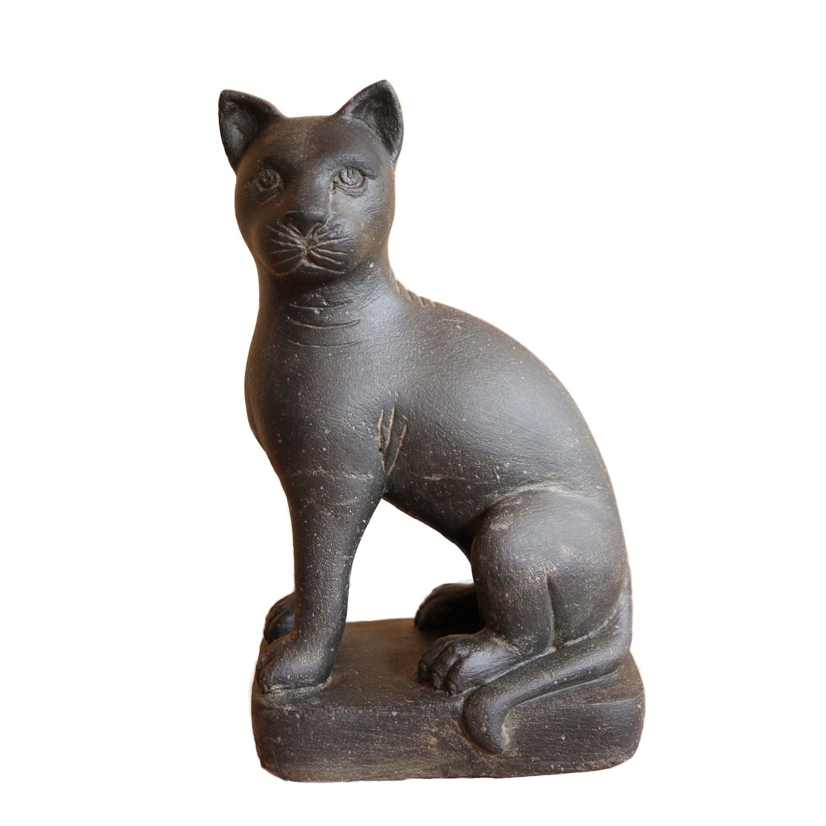 Schilliger Sélection Petrified animal garden Chat sur Socle  17x26x45cm