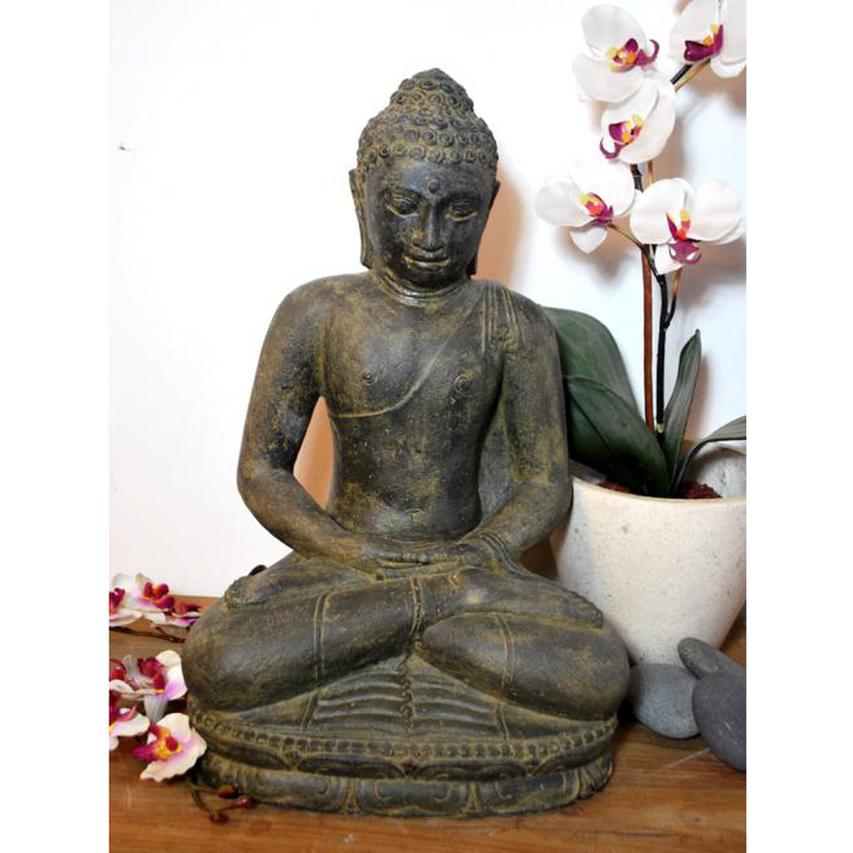  Buddha  Statues Bouddha  indien  en m ditation S 30x23x46CM 