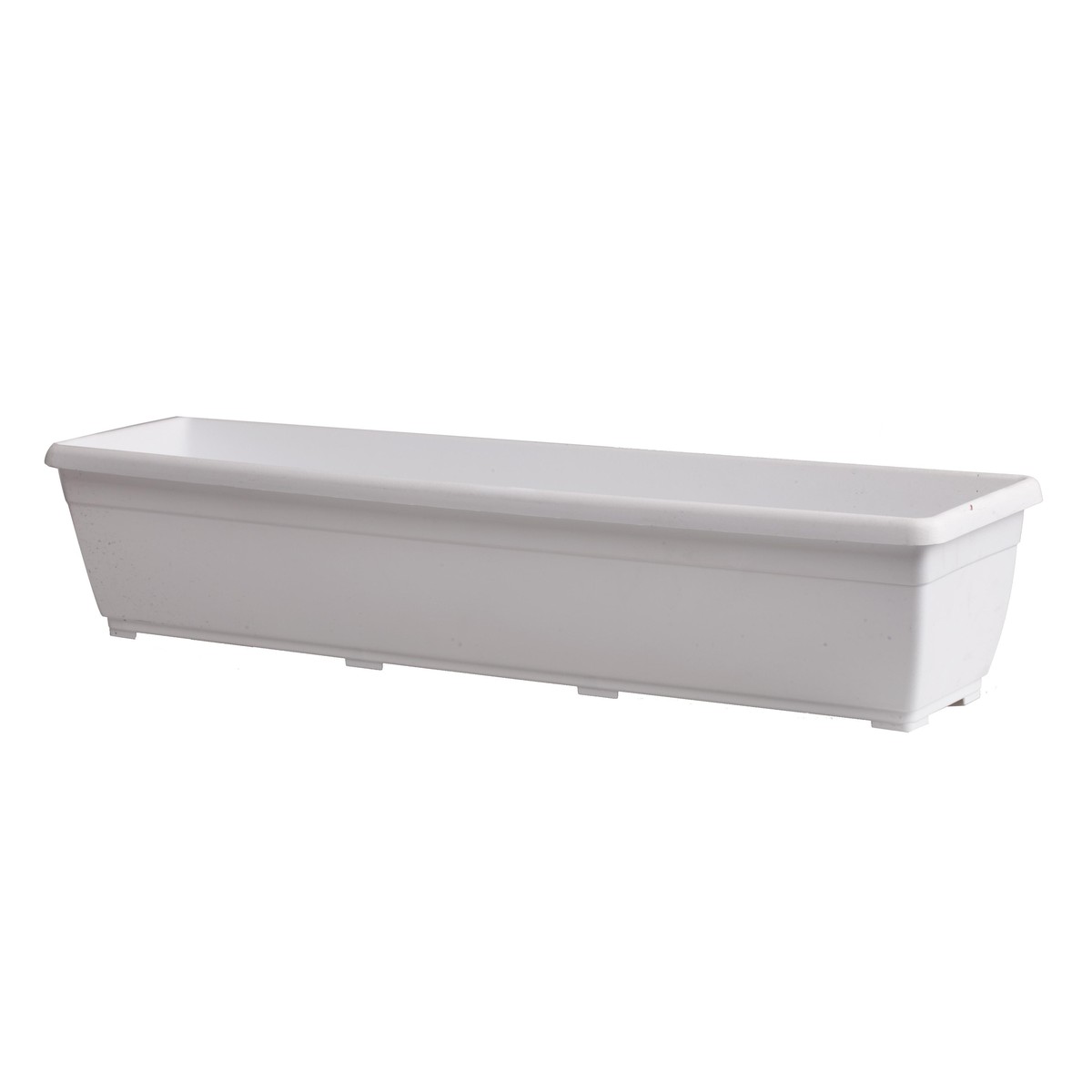 Veca  Jardinière Roxanne 80cm Avec Plateau Bianco Blanc albâtre 80x20x16cm