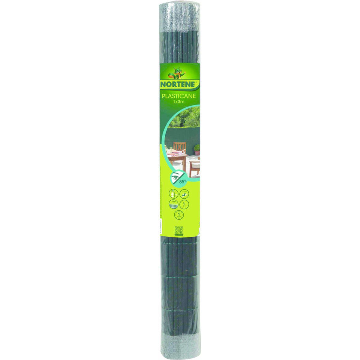 Nortene  PLASTICANE OVAL DF  Canisse PVC double face 13mm -85% Vert kaki 1x3m