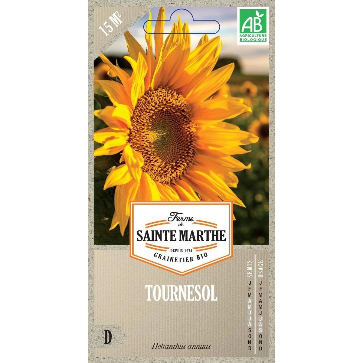 Ferme de Sainte Marthe  Tournesol AB Annuelle - Pour 15 M  