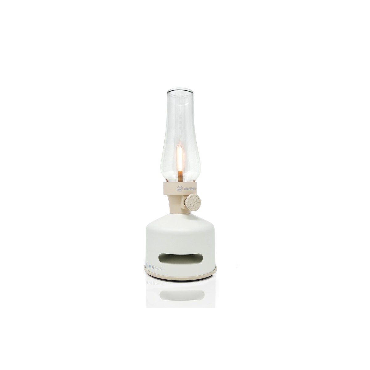   Lanterne Led Speaker Blanche Audio Bluetooth- Beach House(off-white ) Blanc albâtre 11x11x27cm 5w