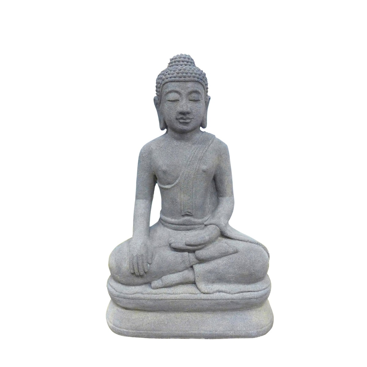 Schilliger Sélection  Bouddha assis. Inde. Pierre de forme / sculptée  13x20x30cm