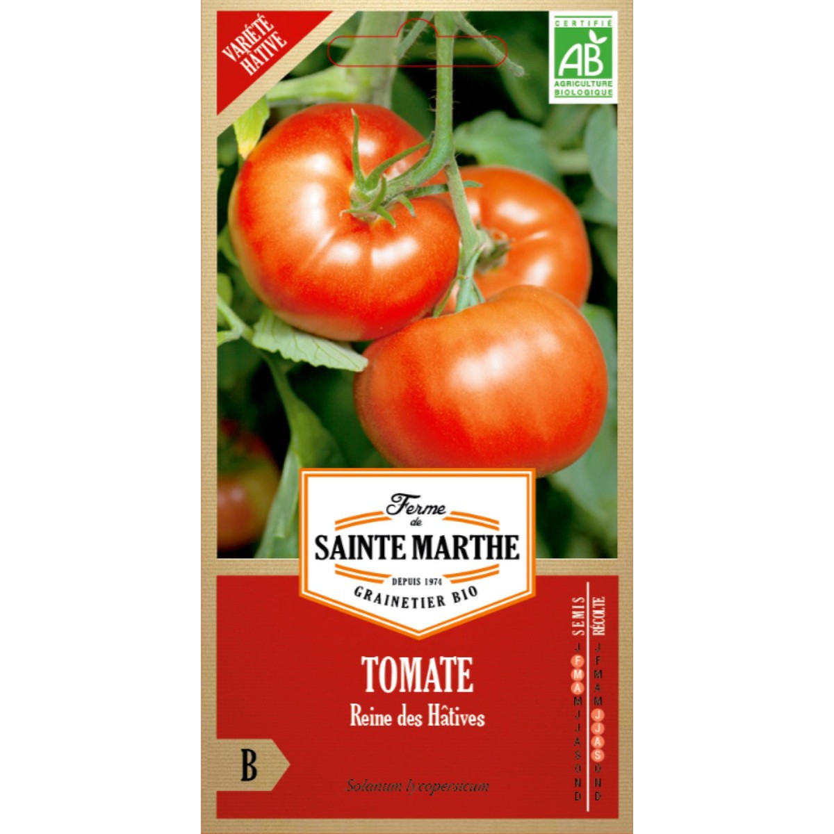 Ferme de Sainte Marthe  TOMATE Reine des Hâtives  Environ 50 Graines