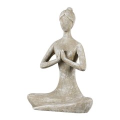 Schilliger Sélection Yoga Statue Yoga Sumatra 03I Desert M Gris touterelle L33xW22xH47cm
