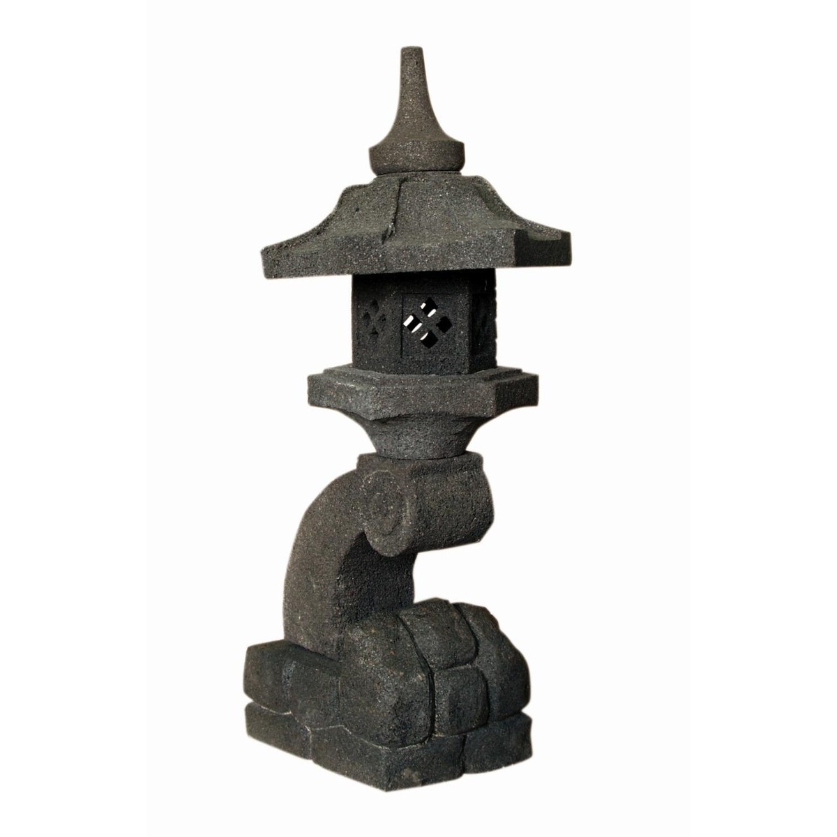 Schilliger Sélection  Lanterne de jardin de style japonais, fabriquée à partir de pierre d'Andesit. En plusieurs parties.  35x40x90
