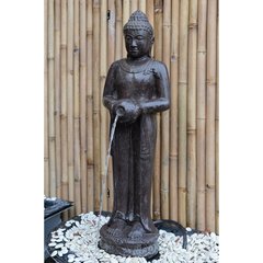 Schilliger Sélection  Bouddha debout, pierre reconstituée, hauteur 119 cm  36x28x119cm