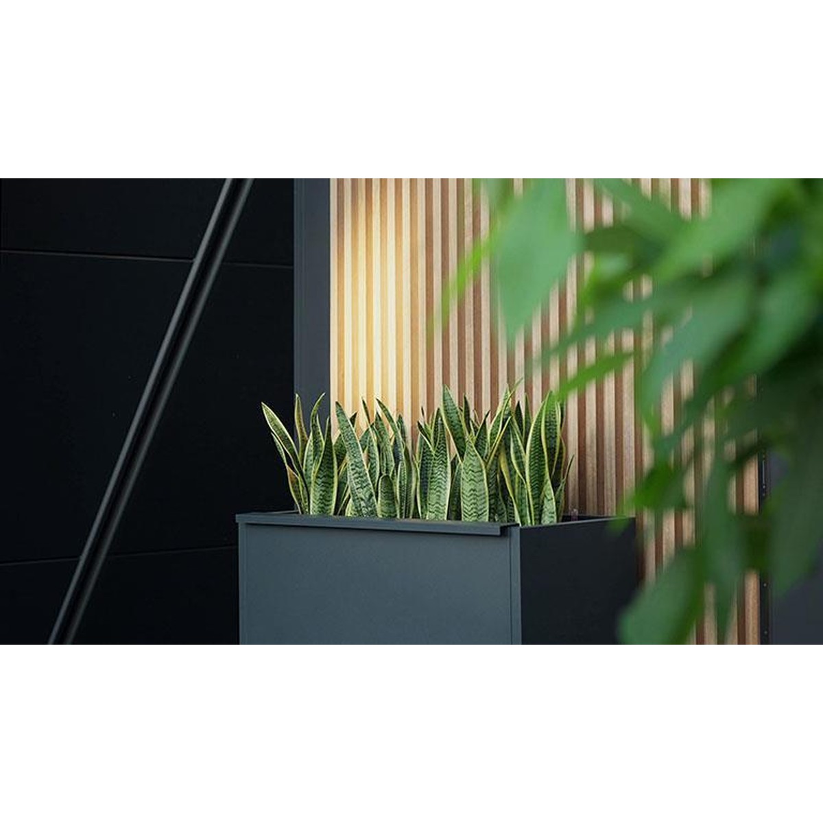   Metal Planter Divider 100x40x115cm Antracita Gris anthracite 100x40x115cm