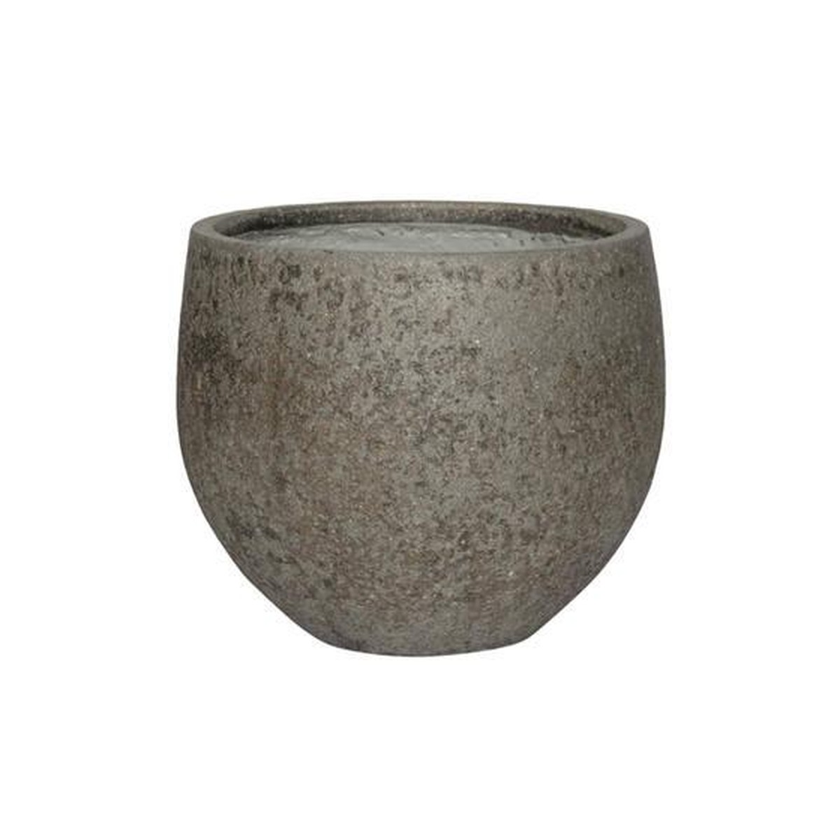 Potterypots Cement and Stone Mini Orb M, Dioriet Grey Gris plomb 25x21cm 6L