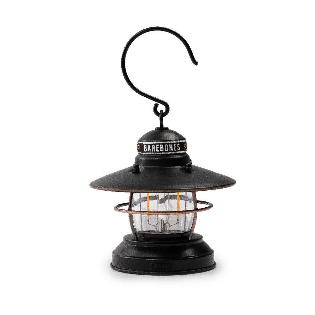  OUTDOOR LIGHTING Barebones Edison Mini Lanterne Bronze Antique 2Aa/Usb Noir 110x110x170mm