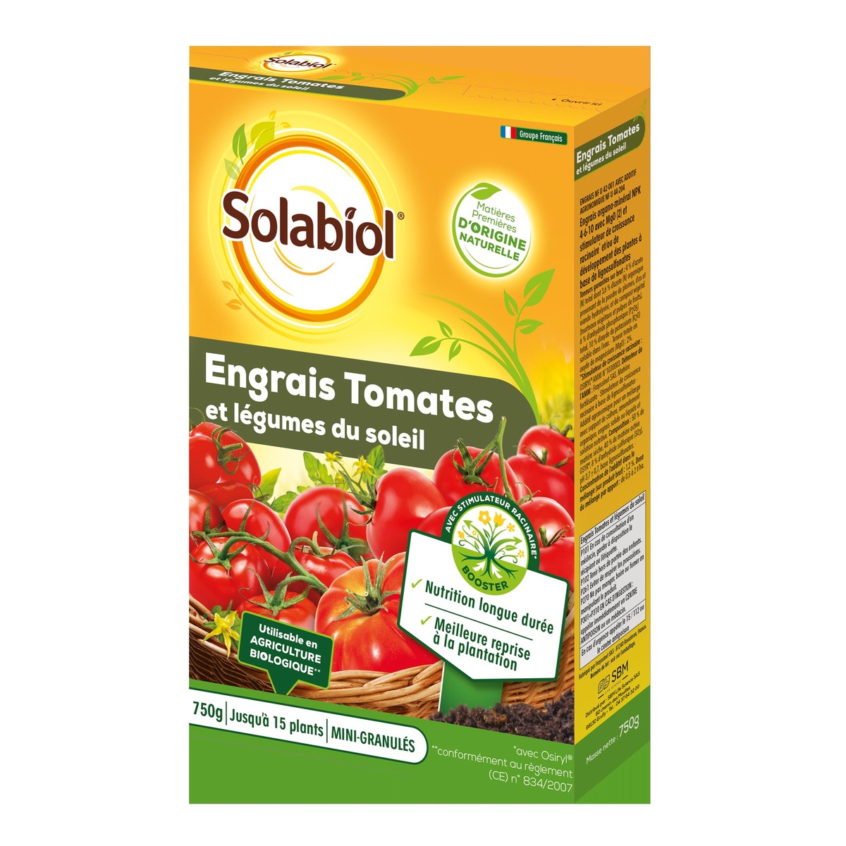   Engrais Tomates Et Legumes Fruits 750G  