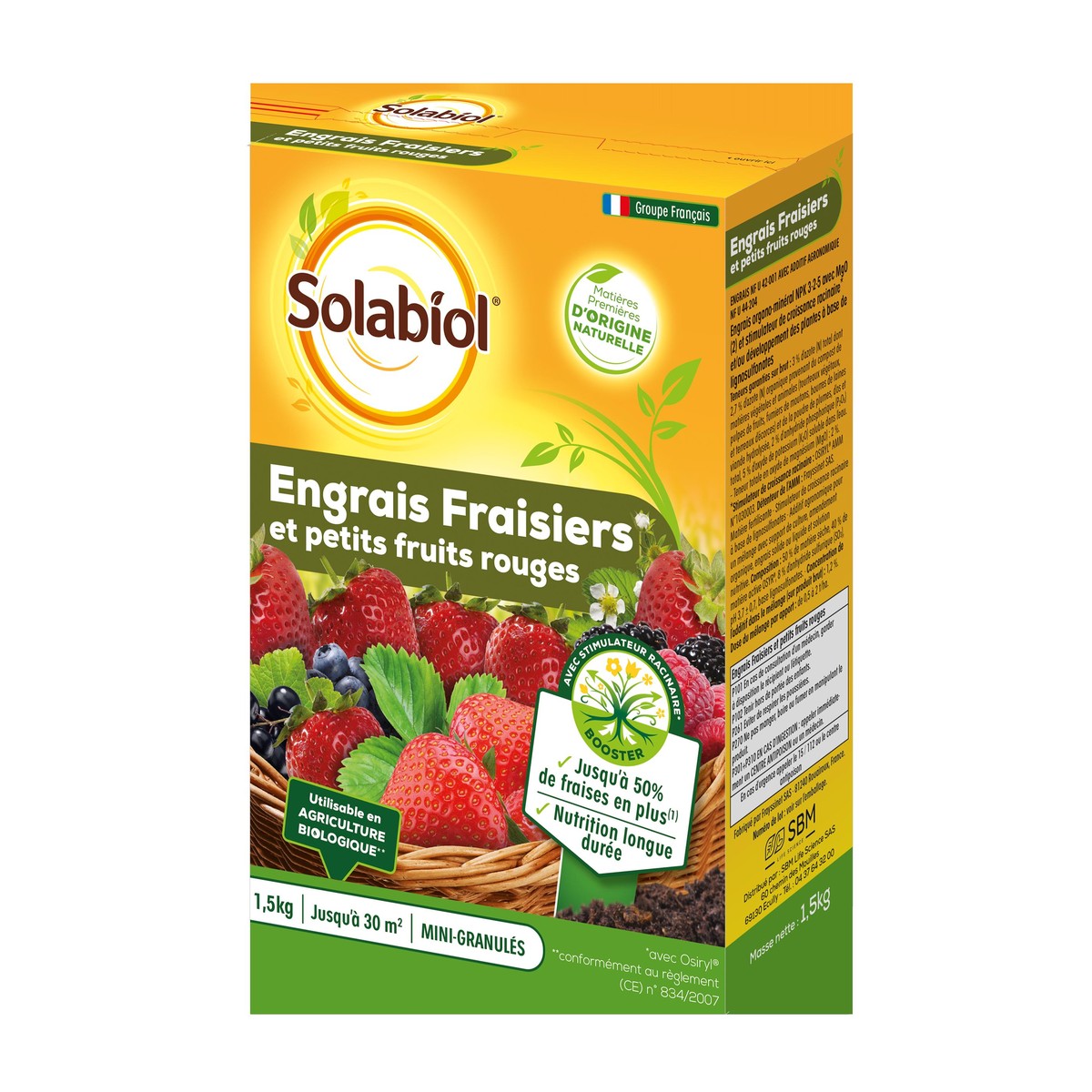   Engrais Fraisiers Et Petits Fruits 1,5Kg  