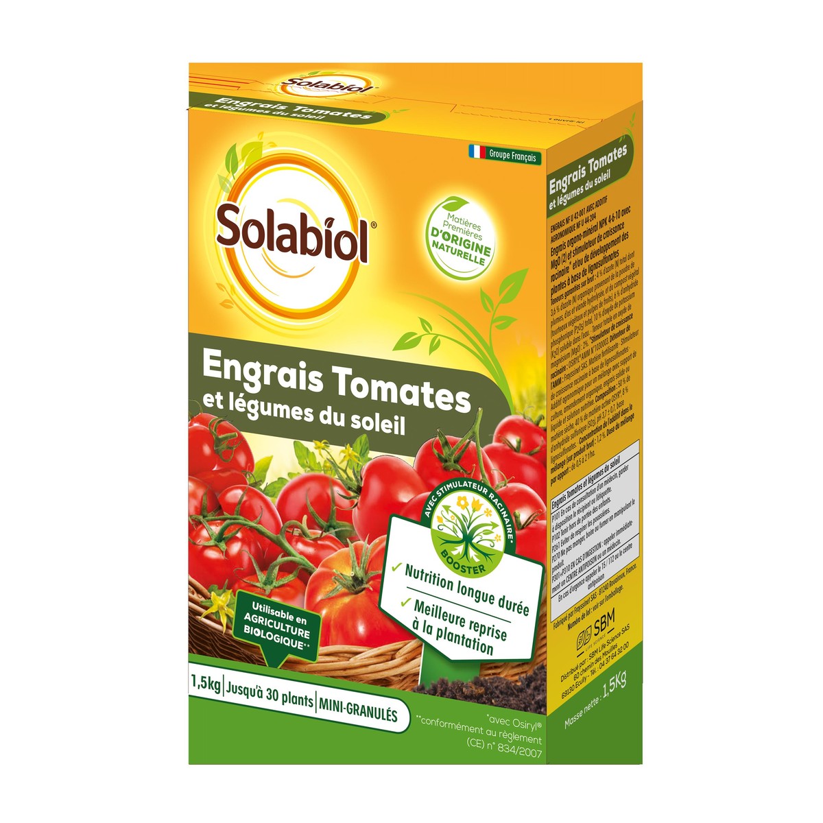   Engrais Tomates Et Legumes Fruits 1,5Kg  