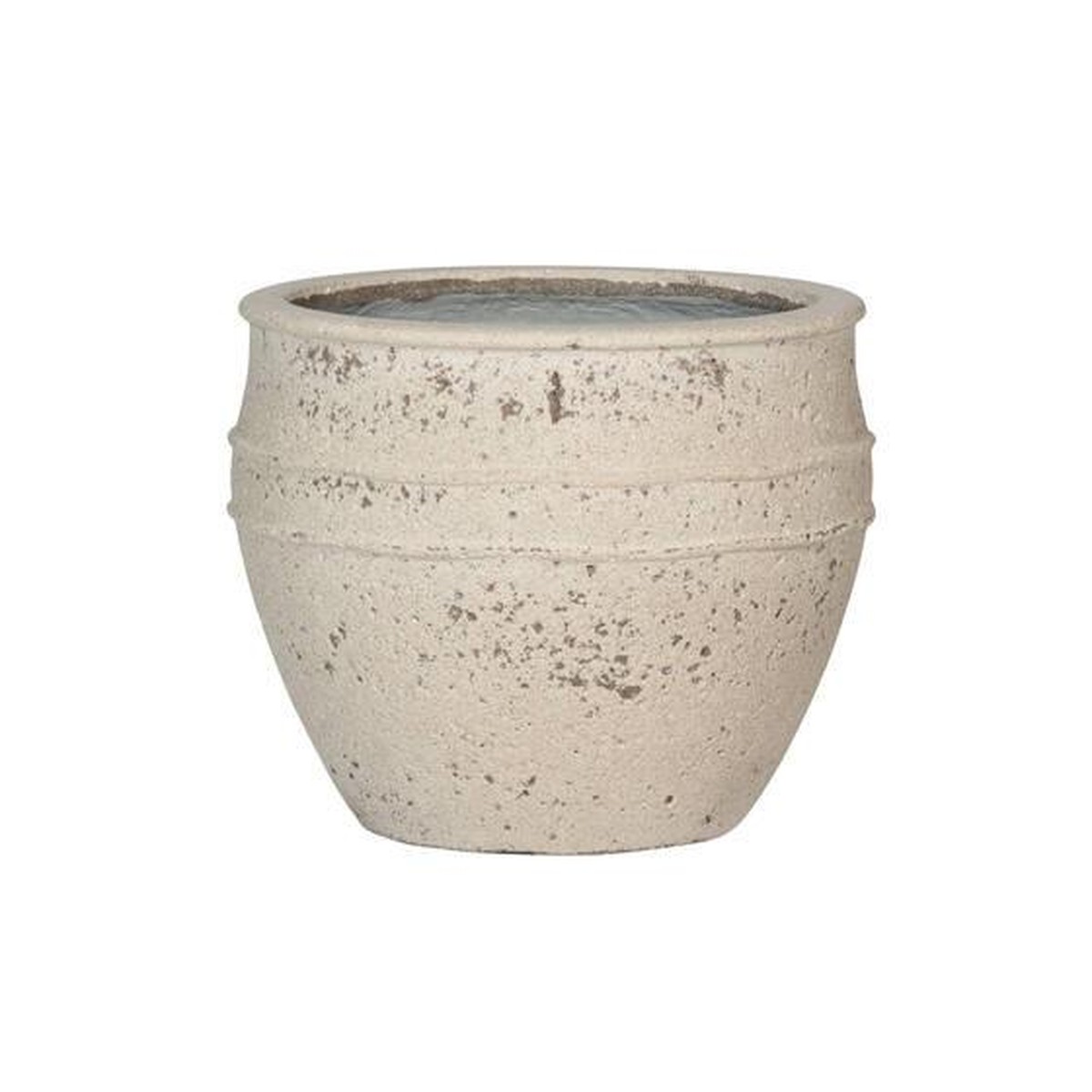 Potterypots Mediterranean Athena M, Chalk White Beige lin 40.5X33cm 26L