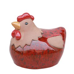 Schilliger Sélection  Déco Poule 22 Rouge bourgogne 22x18x19cm